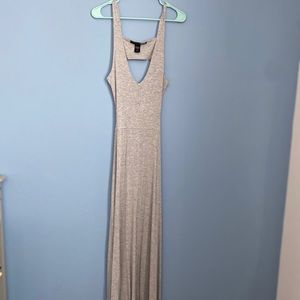 Never worn grey maxi dress with open back.